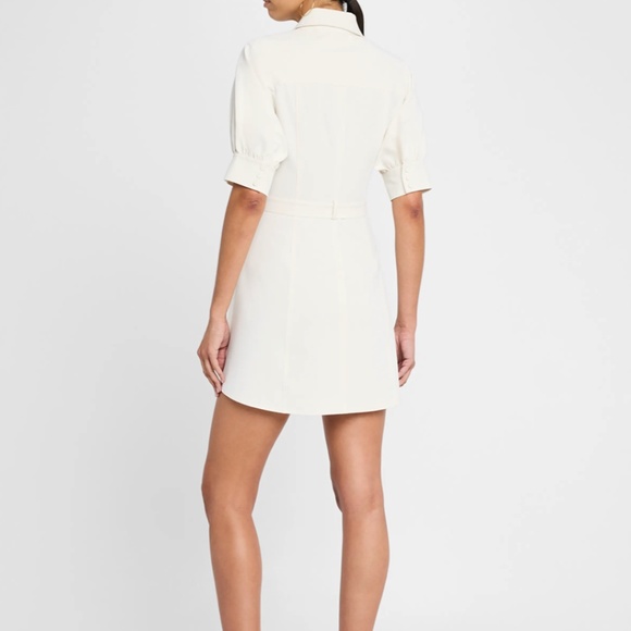 Cinq a Sept Zillah Puff-Sleeve Belted Mini Shirtdress - Picture 3 of 5